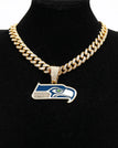 Golden-Seattle Seahawks / Link Chain / 24inches
