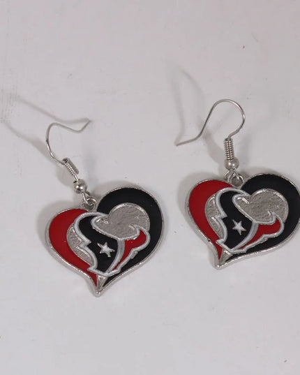 Football Team Logo Heart Earrings –  Game Day Accessories & Gift for Sports Fan