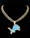 Golden-Detroit Lions / Link Chain / 24inches