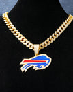 Golden-Buffalo Bills / Link Chain / 24inches