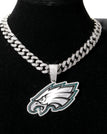 silvery-Philadelphia Eagles / Link Chain / 24inches
