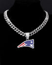 silvery-New England Patriots / Link Chain / 24inches