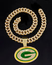 Golden-Green Bay Packers / Link Chain / 24inches