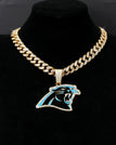 Golden-Carolina Panthers / Link Chain / 24inches