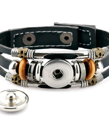 Leather Sports Team Logo Bracelet – Adjustable Fans Wristband Gift for Game Day & Holidays