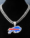 silvery-Buffalo Bills / Link Chain / 24inches