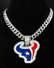 silvery-Houston Texans / Link Chain / 24inches