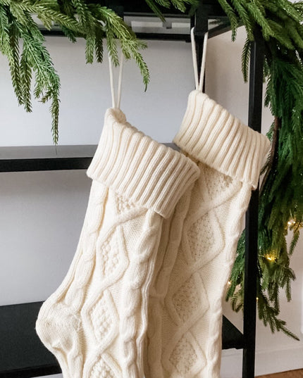 Diamond Knitted Christmas Stocking