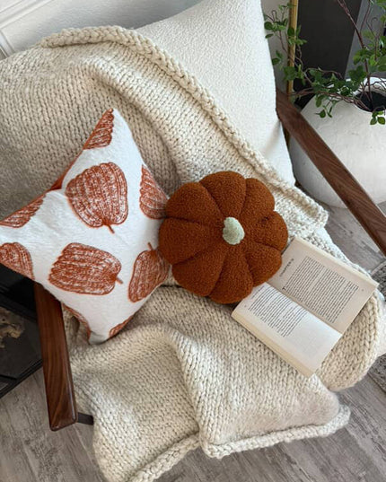 White Pumpkin Pillow Cover