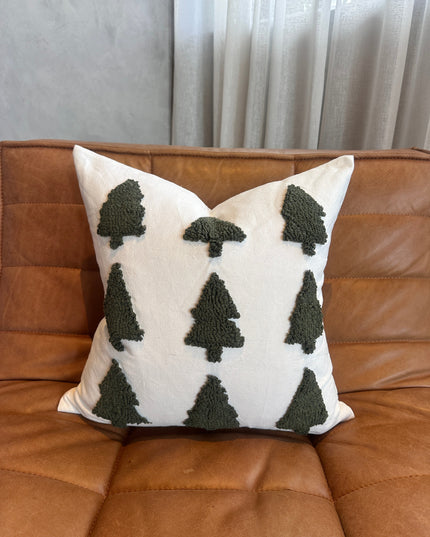 Tufted Christmas Tree Pillow Cover