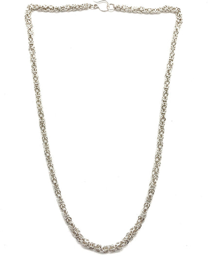 Delicate Byzantine Chainmaille Necklace in Silver