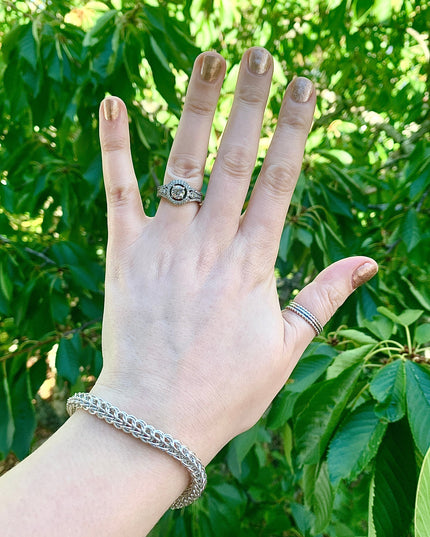 Foxtail Chainmaille Bracelet in Sterling Silver