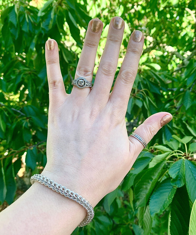 Foxtail Chainmaille Bracelet in Sterling Silver
