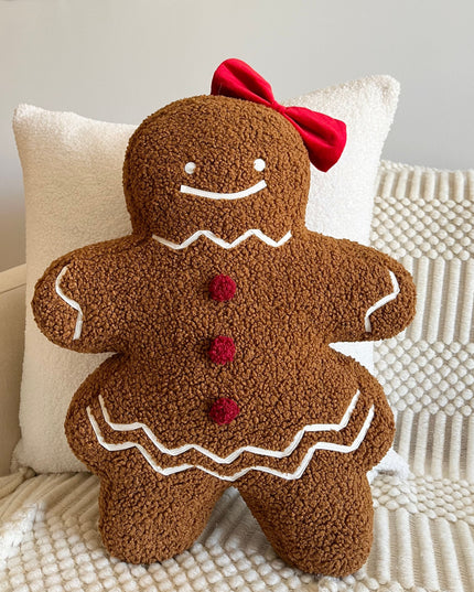 Gingerbread Man & Girl Holiday Pillow Set