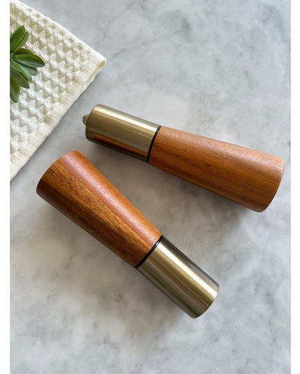 Acacia Wood Salt & Pepper Grinders