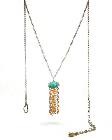 Green Copper Jellyfish Necklace