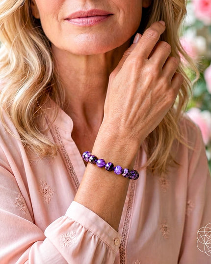 Unshakeable Intuition - Rare Siberian Charoite Bracelet