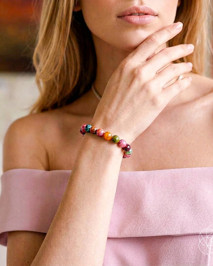 The Spiral Breaker - Rainbow Tourmaline Bracelet