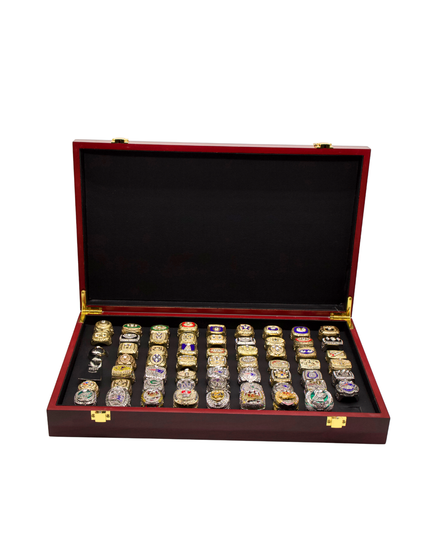 Complete 59-Piece Super Bowl Championship Ring Collection (1966–2024) | The Ultimate NFL Grand Set with Luxury Display Case