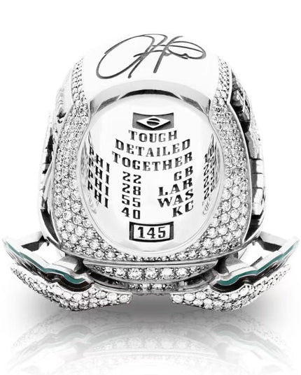 Philadelphia Eagles Super Bowl LIX Rings #1 Hurts MVP Edition with Wings Pop Out