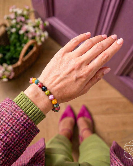 The Spiral Breaker - Rainbow Tourmaline Bracelet