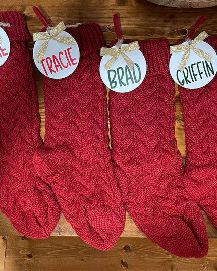 Red Knitted Christmas Stocking