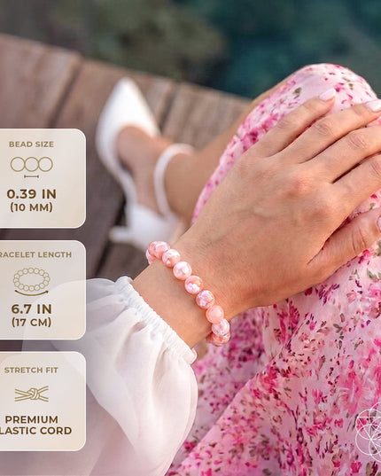 The Woman You’re Becoming - Sakura Flower Agate Bracelet