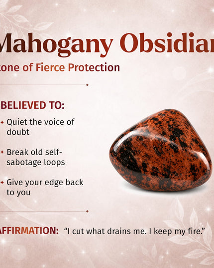 Cut the Cord, Keep Your Fire - Mahogany Obsidian Point