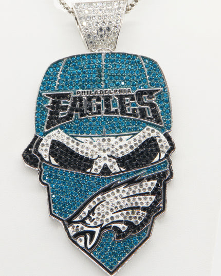 Newest Sports Team Logo Bandit Skull  Pendant Necklace – Iced Out Hip Hop Jewelry for True Fans