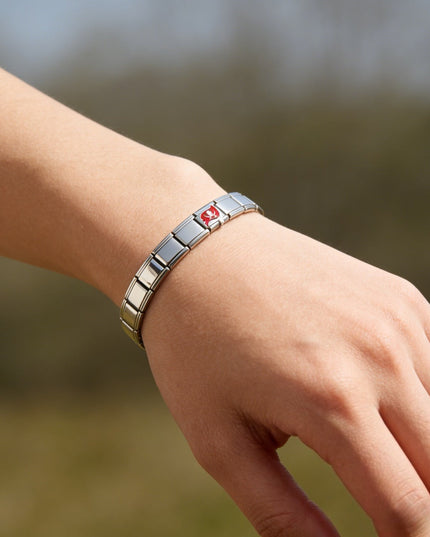 Football Team Logo Italian Charm Bracelet – Custom Gifts for Fans