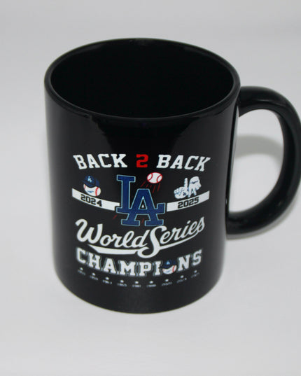 Los Angeles Dodgers Back-to-Back Champions Mug – World Series Ceramic Coffee Cup, Fan Collectible Gift