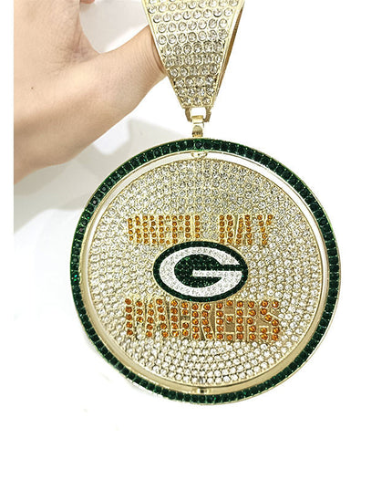 Rotating Sports Team Logo Pendant Necklace –  Perfect Gifts for True Fans