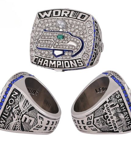 Seattle Seahawks Championship Ring Set – 4PCS Collector Celebration Gift for True Seahawks Fans