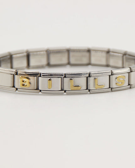 Buffalo Bills Italian Charm Bracelet – Perfect Fan Gift for Birthday, Christmas, Valentine’s Day & Game Day