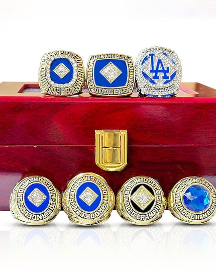 Los Angeles Dodgers World Series Championship Rings Set -Baseball Fan Gift & Memorabilia