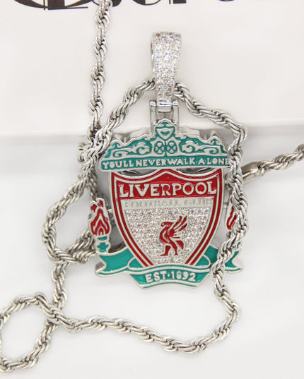 Liverpool Football Club Necklace – LFC Crest Pendant Jewelry Gift for Fans