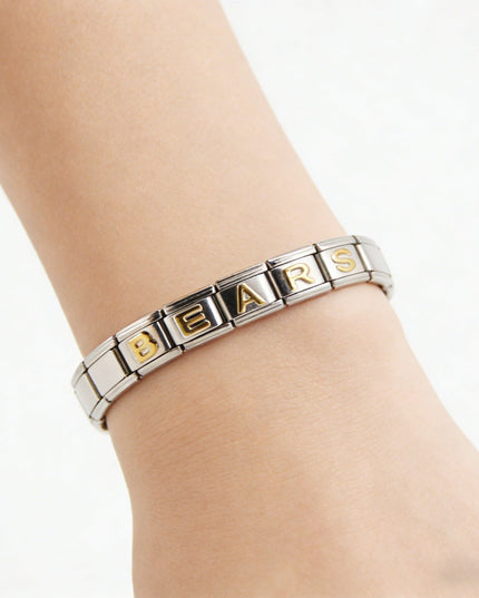 Chicago Bears Italian Charm Bracelet – Perfect Valentine’s Day, Holiday & Any Occasion Gift for Fans