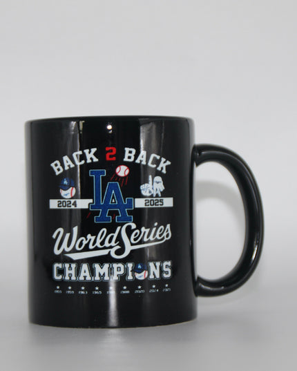 Los Angeles Dodgers Back-to-Back Champions Mug – World Series Ceramic Coffee Cup, Fan Collectible Gift