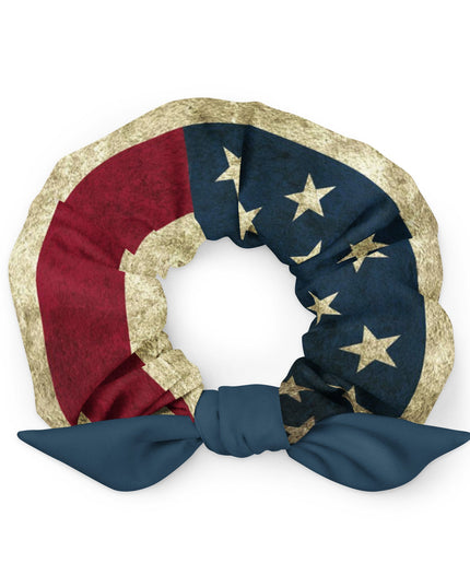 American Flag Recycled Scrunchie