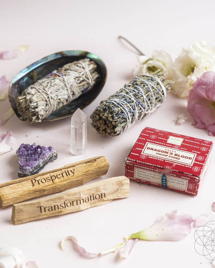 Attract Abundance - Premium Manifestation Smudge Kit (8 Pieces)