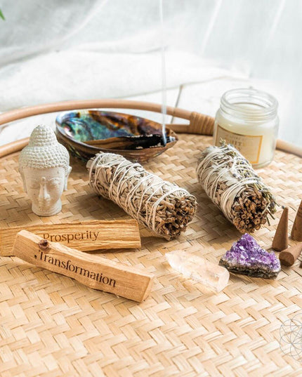 Attract Abundance - Premium Manifestation Smudge Kit (8 Pieces)