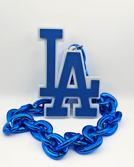 Los Angeles Dodgers 3D Foam Logo Necklace – 30 Inches Game Day Gift for Fans