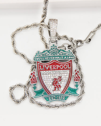 Liverpool Football Club Necklace – LFC Crest Pendant Jewelry Gift for Fans