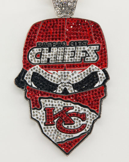 Newest Sports Team Logo Bandit Skull  Pendant Necklace – Iced Out Hip Hop Jewelry for True Fans