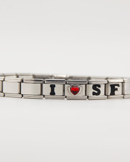 San Francisco 49ers Italian Charm Bracelet – Sports Fan Gift for Holiday, Birthday & Game Day