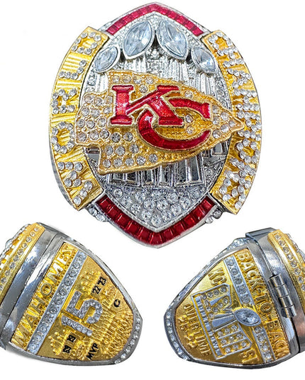 Kansas City Chiefs All Super Bowl Championship Ring & Trophy Set– 1970, 2020 & 2023  Winners Replica Collection