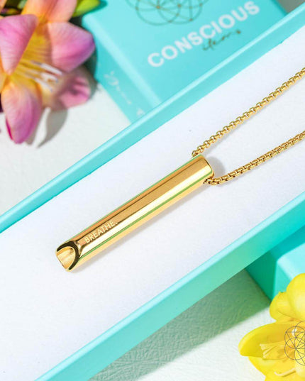 BREATHE. and Cycle Breaker - Mindfulness Breathing Necklaces