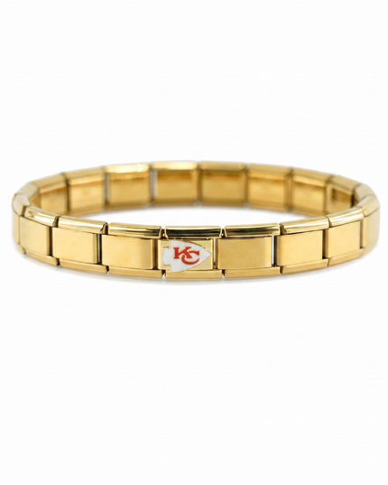 Football Team Logo Italian Charm Bracelet – Custom Gifts for Fans
