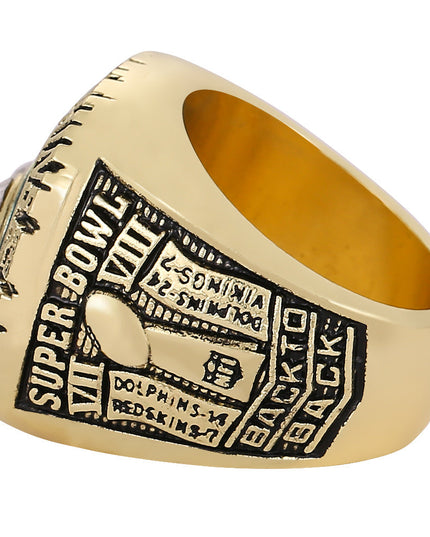 1973 & 1974 Miami Back-to-Back Championship Ring & Trophy Set – Replica Ring Set for Collectors & Fans