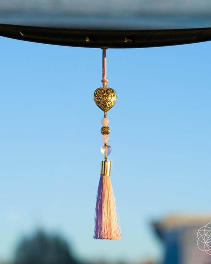 Car Guardian - ‘You Are Loved’ Heart Charm Tassel